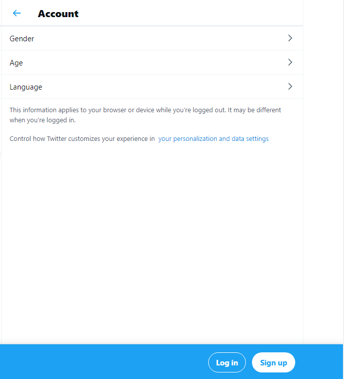 How to change twitter language without logging in