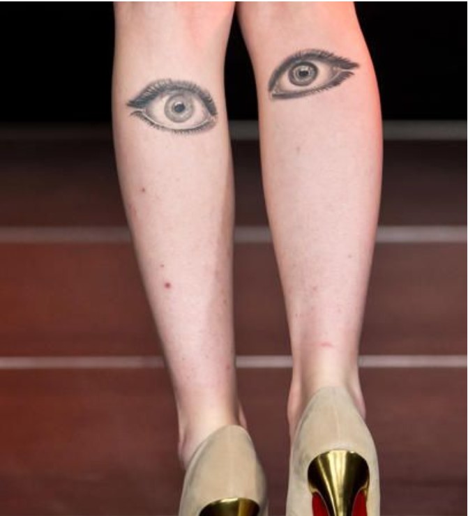 Eye Tattoo on leg