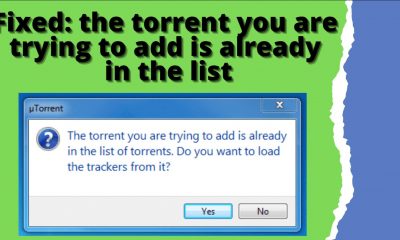 The torrent you are trying to add is already in the list