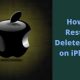 Restore deleted apps on iPhone