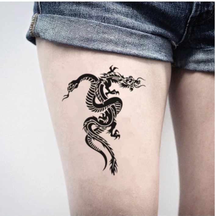 Dragon Tattoo on leg