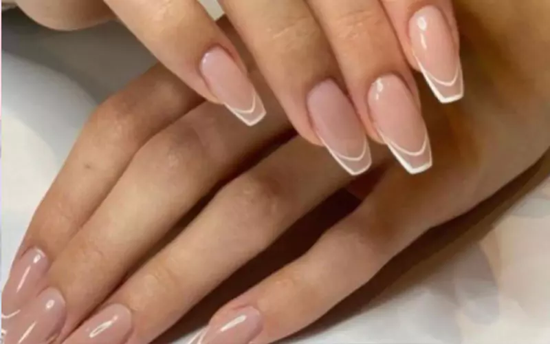 modern french tip nails