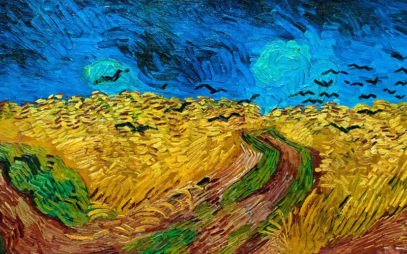 Wheatfield with Crows Painting 